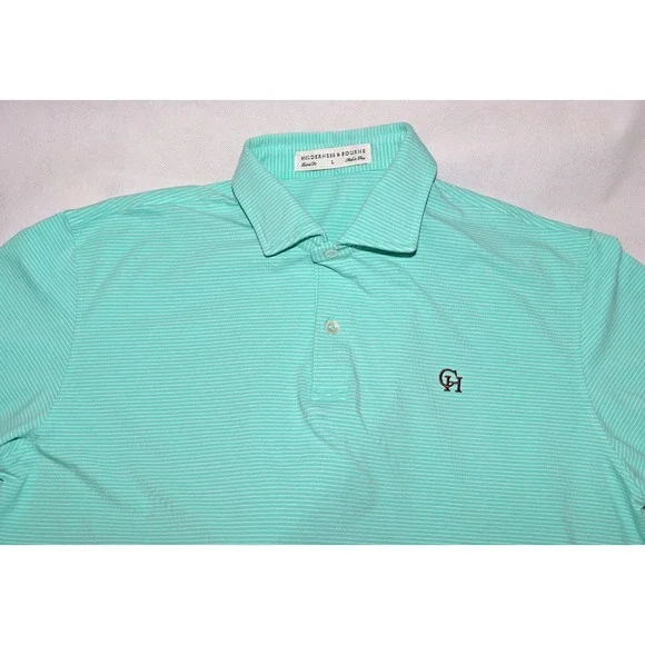 Holderness & Bourne Tailored Fit The Nagle Mens Polo Cabo White Shirt Size Large